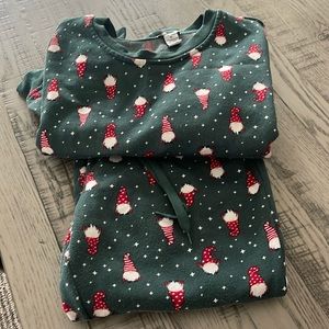 Matching Set Gnome cropped sweatshirt and joggers XL